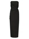 Max Mara Silva Wool-silk Dress In Black