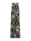 Max Mara Acerbo Strapless Floral Silk-chiffon Gown In Black