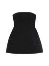 Max Mara Strapless Bustier Dress Side Pockets In Black