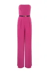 Max Mara Bustier Jumpsuit In Cady In Fuxia