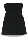 Max Mara Strapless Bustier Dress Side Pockets In Black