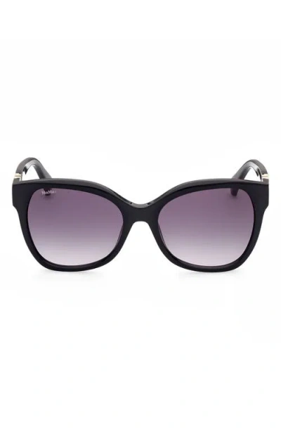 Max Mara Butterfly 56mm Gradient Cat Eye Sunglasses In Black