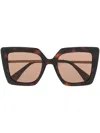 Max Mara Butterfly-frame Sunglasses In Brown