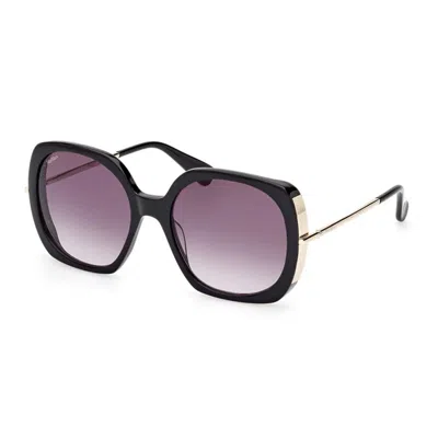 Max Mara Butterfly Full Rim Sunglasses In Black