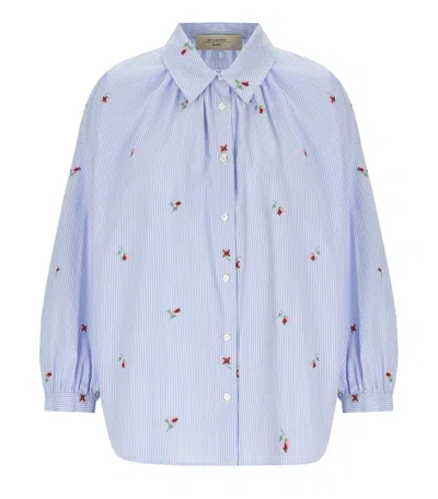 Max Mara Butterfly Light Blue Shirt