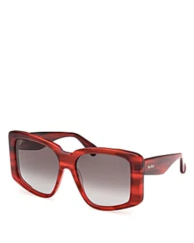 Max Mara Butterfly Sunglasses, 57mm In Red/gray Gradient