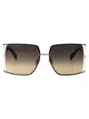 Max Mara Gold Black Metal Sunglasses