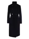 Max Mara Studio Arezzo Double-breasted Belted Coat In Black