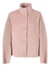 Max Mara Button Caladio Jacket In Pink