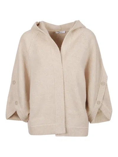 MAX MARA BUTTON-CUFF HOODED CARDIGAN