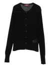 Max Mara Button-detailed Cardigan In Black