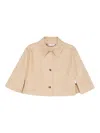 Max Mara Button-down Cape Jacket In Brown