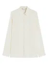 Max Mara Cream Stretch Silk Avion Shirt In White
