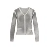 Max Mara Button-down V-neck Sweater In Soft Virgin Wool In Grey