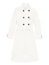 Max Mara Button-fastening Coat In White