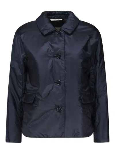 Max Mara Button-fastening Flap-pocket Jacket In Black