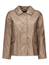 Max Mara Button-fastening Quilted Jacket In Brown