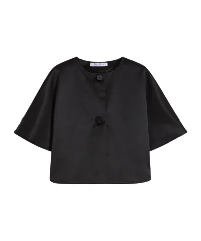 Max Mara Button Jacket In Black