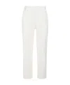 Max Mara Button Straight Casual Pants In White