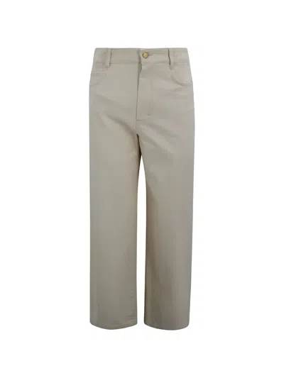 Max Mara Button Trousers In Gray