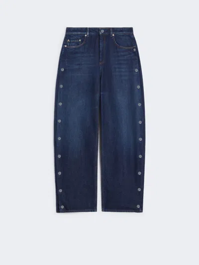 Max Mara Button-up Blue Wide-leg Jeans