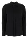 Max Mara Camicia Baden In Raso Stretch Nero Donna In Black