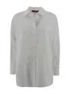 Max Mara Button-up Long-sleeved Shirt In White