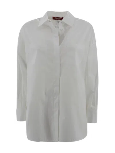 Max Mara Button-up Long-sleeved Shirt In White