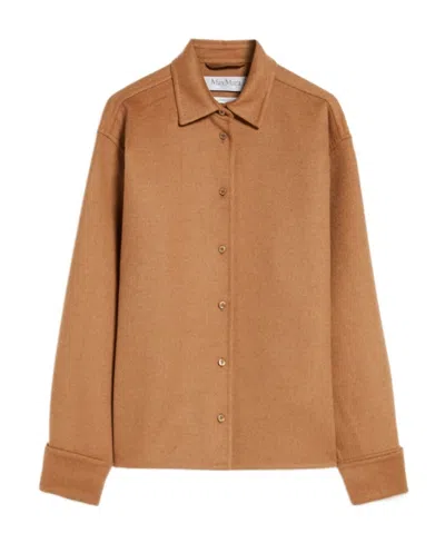 Max Mara Button-up Shirt Jacket In Brown