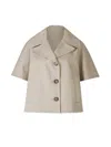 Max Mara Womens Sand Veggia Short-sleeve Cotton Cape In Sand