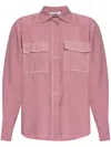 Max Mara Button-up Silk Shirt In Pink