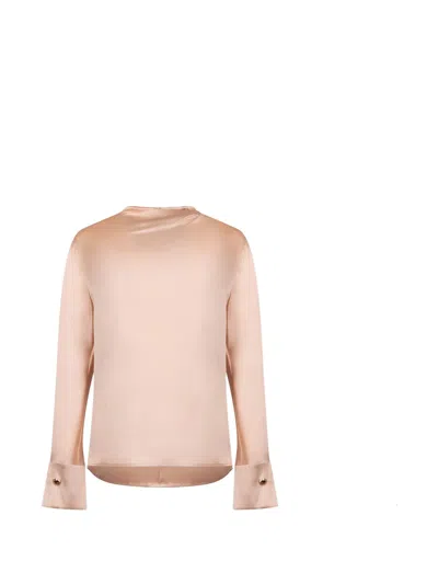 Max Mara Button-cuff Blouse In Pink
