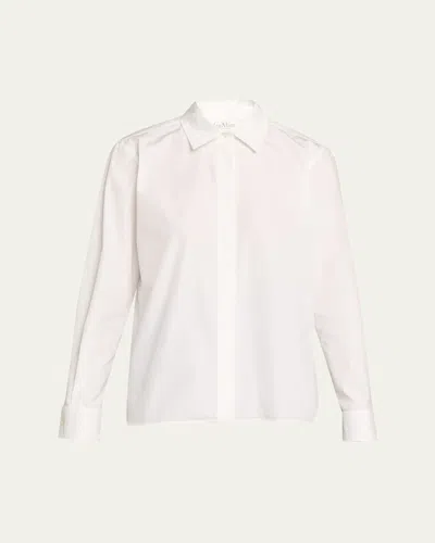 Max Mara Button-down Cotton Shirt In White