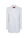 Max Mara Buttoned Blazer In White