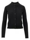 Max Mara Buttoned Cardigan In Black