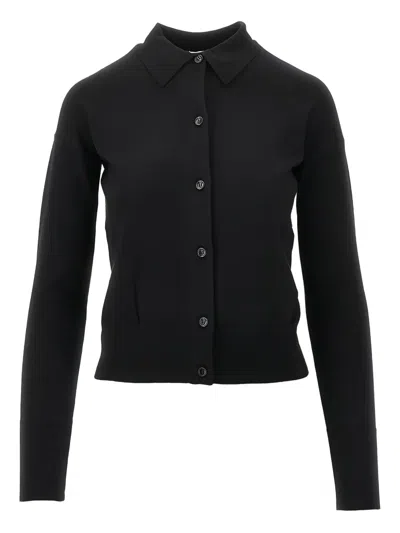 Max Mara Buttoned Cardigan In Black