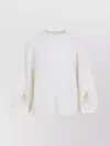 Max Mara Buttoned Cashmere Blend Sweater With Asymmetric Cuffs