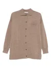 Max Mara Buttoned Chest-pocket Cardigan In Brown