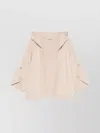 Max Mara Buttoned Drop Shoulder Hooded Ribbed Jacket In Neutral