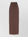Max Mara Buttoned High-waist Denim Skirt In Brown