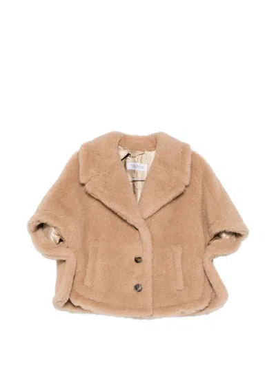 Max Mara Buttoned Jacket In Brown