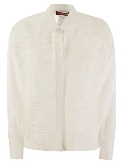 Max Mara Buttoned Long-sleeved Shirt In White