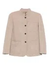 Max Mara Buttoned Patch-pocket Jacket In Neutral
