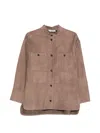Max Mara Buttoned Pocket Jacket In Brown