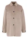 Max Mara Relaxed Fit Jacket Front Pockets In Neutral