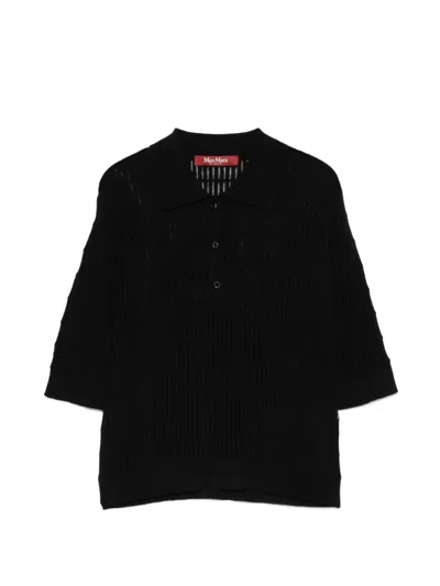 Max Mara Knitted Polo Shirt In Multi