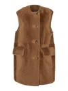 MAX MARA MAX MARA BUTTONED SLEEVELESS COAT