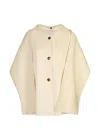Max Mara Button-fastening Cape Coat In Neutral