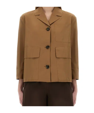 Max Mara Button-up Blazer In Brown