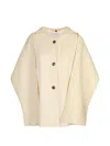 Max Mara Button-up Cape Jacket In Multi